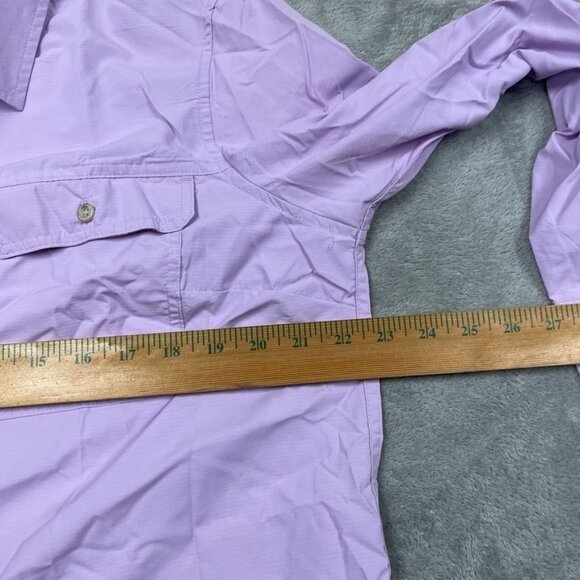 Eddie Bauer Womens Mountain Ripstop Long-Sleeve Shirt L Purple d0562 - Picture 8 of 11